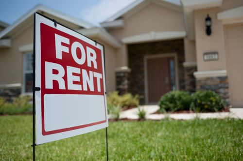 Rental property with For Rent sign