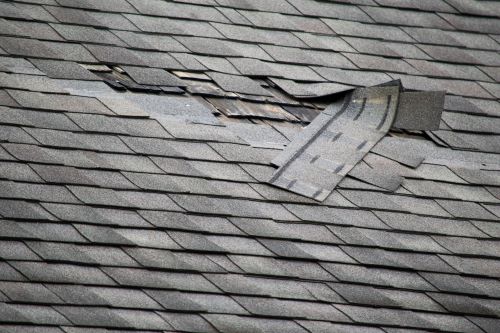 Storm damage on the roof should be repaired as quickly as possible.