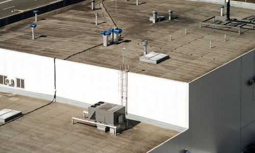 Commercial roof surface
