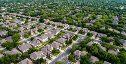 aerial neighborhood view